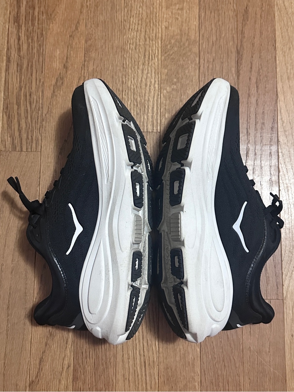 Hoka Black and White Running Sneakers - Picture 4 of 7
